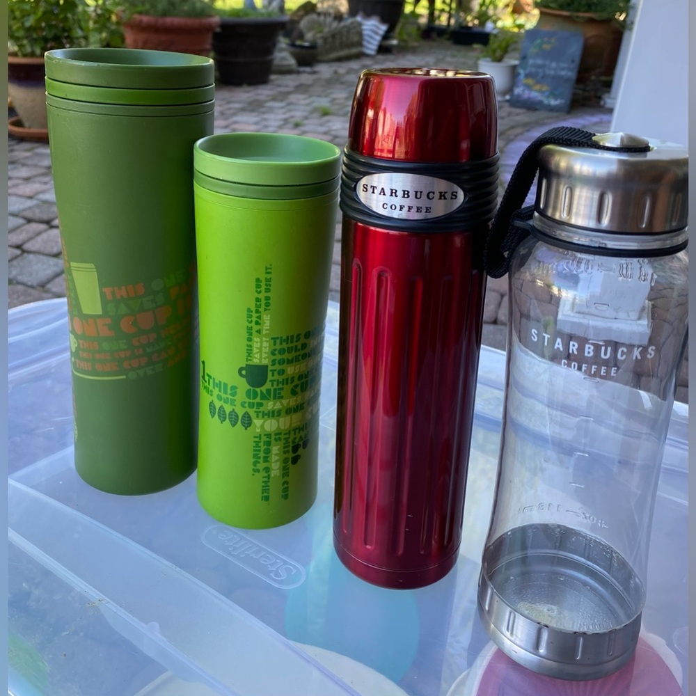 Starbucks Lot Of 4 authentic drinking thermos